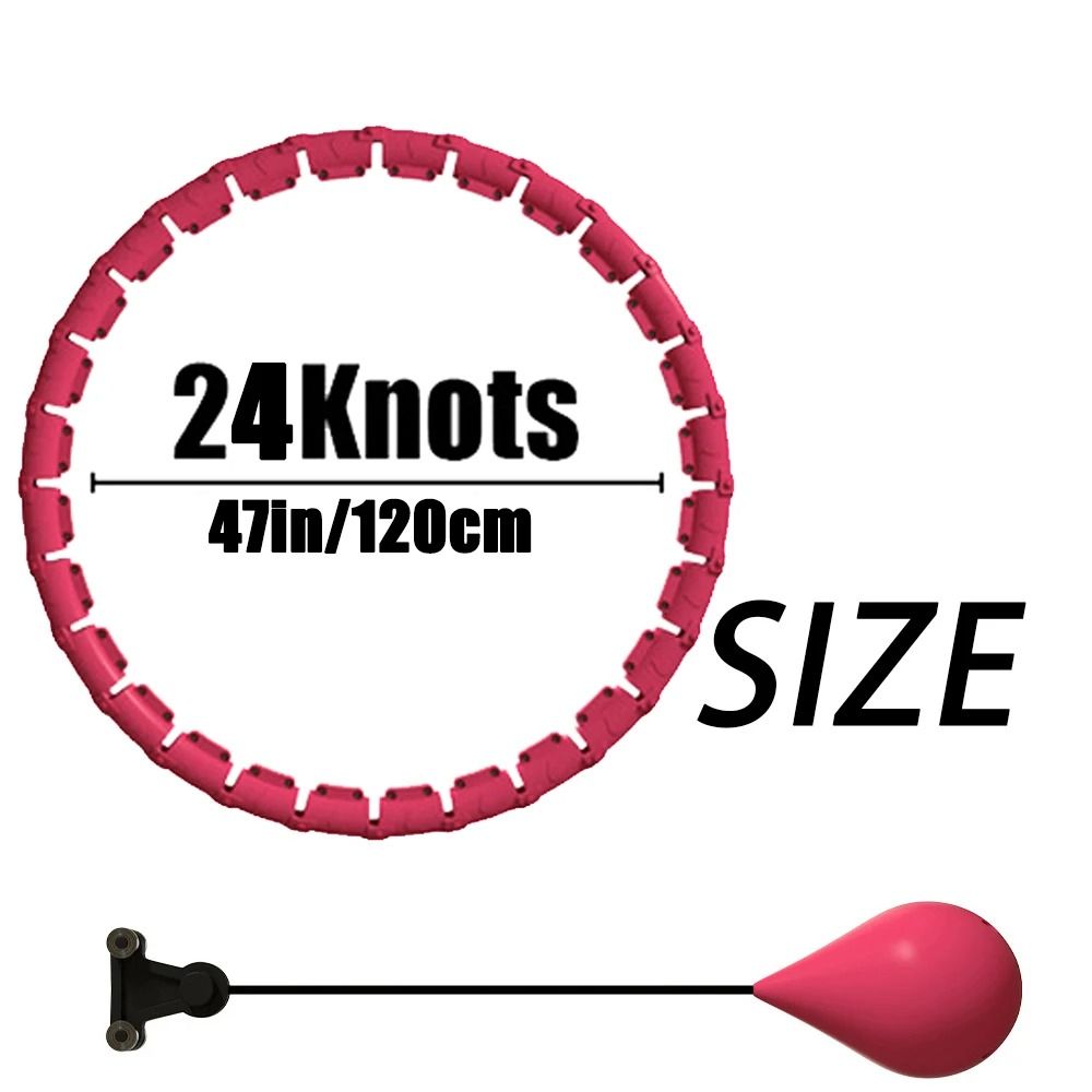 Weighted Fitness Circle Hoop with Adjustable Detachable Knots