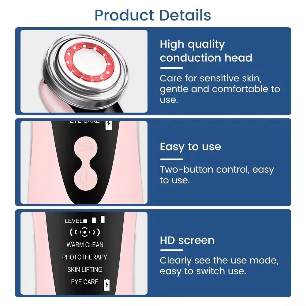 4 in 1 RF EMS Facial Massager Double Chin Removal Face Firming Device