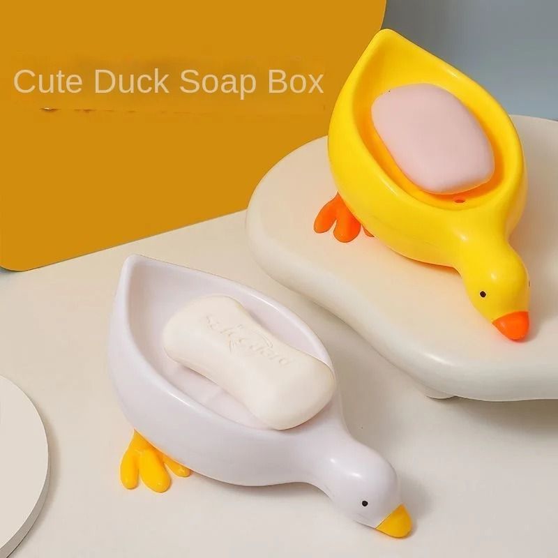 Duck Shaped Soap Rack Plastic Non Slip Drain Soap Dish