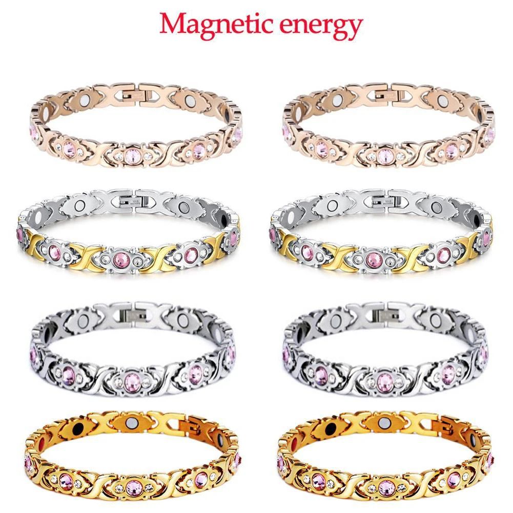 Adjustable Magnetic Crystal Bracelet for Women – Fashion Energy Hologram Jewelry Gift Magnet Therapy Style