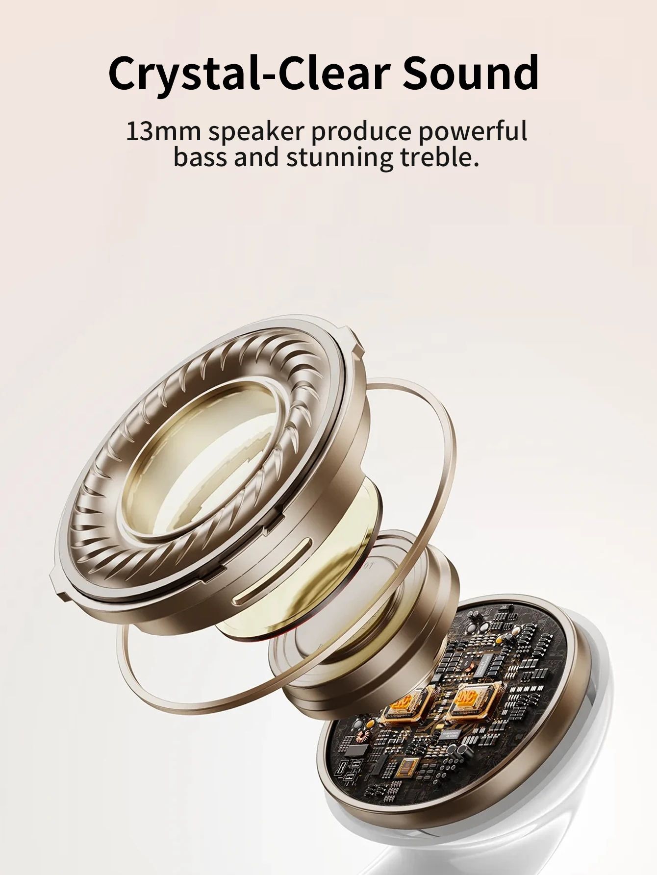 True Wireless Bluetooth Earbuds with HiFi Sound for Music & Sports