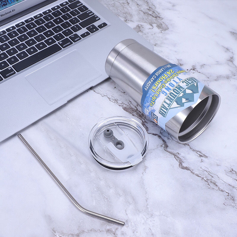 Thermos Cup with Straw, Magic Stainless Steel Freeze Insulated Bottle, Car Travel Mountain Cup