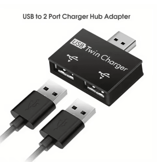 USB 2.0 Splitter Adapter 1 Male to 2 Female Ports Hub