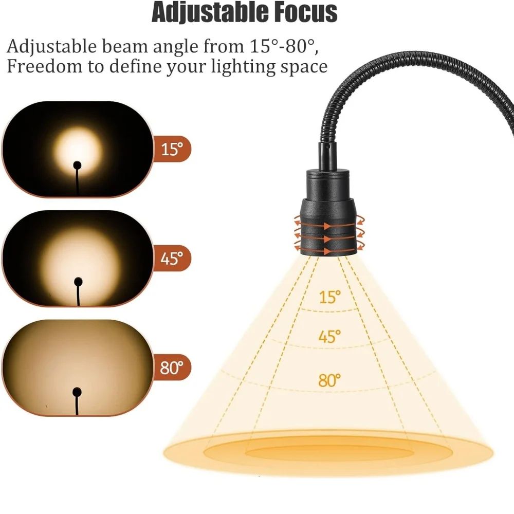 USB Clip On LED Reading Light Flexible Gooseneck Lamp