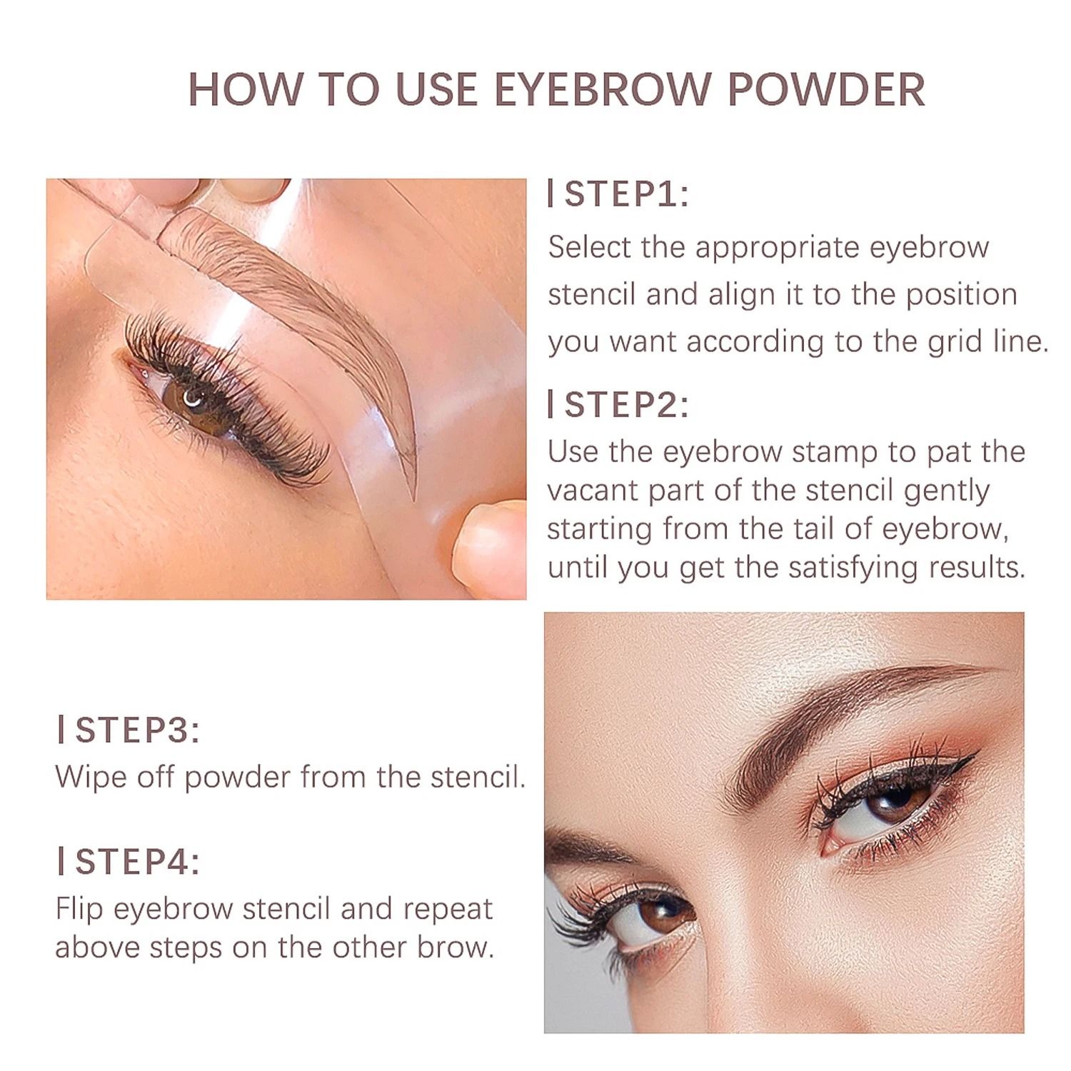 Eyebrow Stamp Stencil Kit