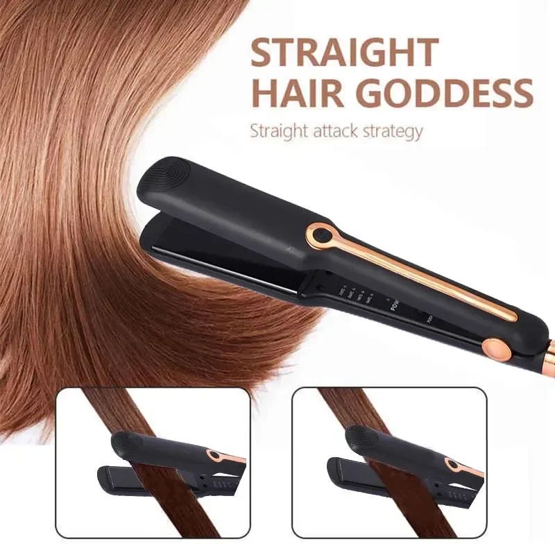 TINSOL Professional Ceramic Hair Straightener with Negative Ion Wide Plate and Adjustable Temperature