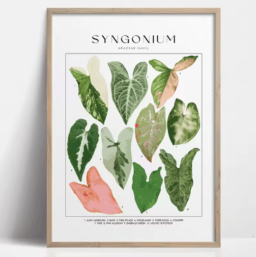 Green Botanical Leaves Canvas Wall Art – Calming Nature Houseplant Decor