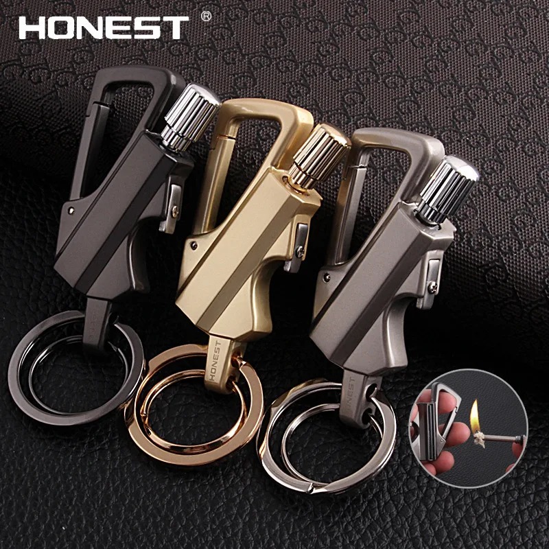Waterproof Outdoor Lighter Keychain Refillable Kerosene Lighter Portable Survival Fire Starter