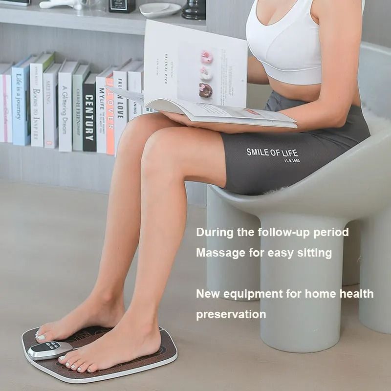 EMS Foot Massager Pad with USB Charging and Remote Control