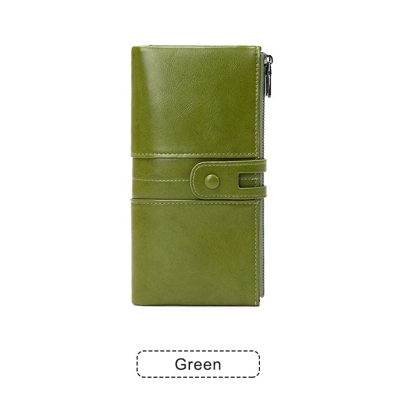 RFID Womens Long PU Leather Wallet Handbag