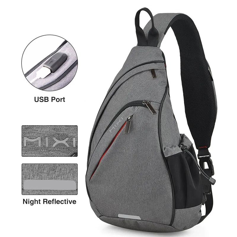 Sling Crossbody USB Backpack for Men & Women