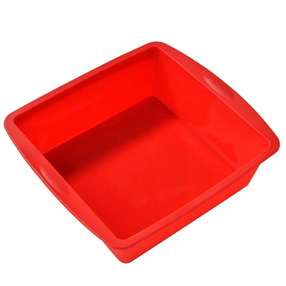 Silicone Square Cake Pan with Non-Slip Handles