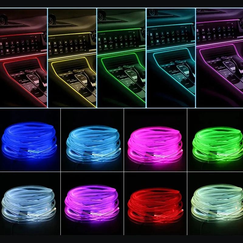 RGB Car Interior Ambient LED Light Strip with App Control
