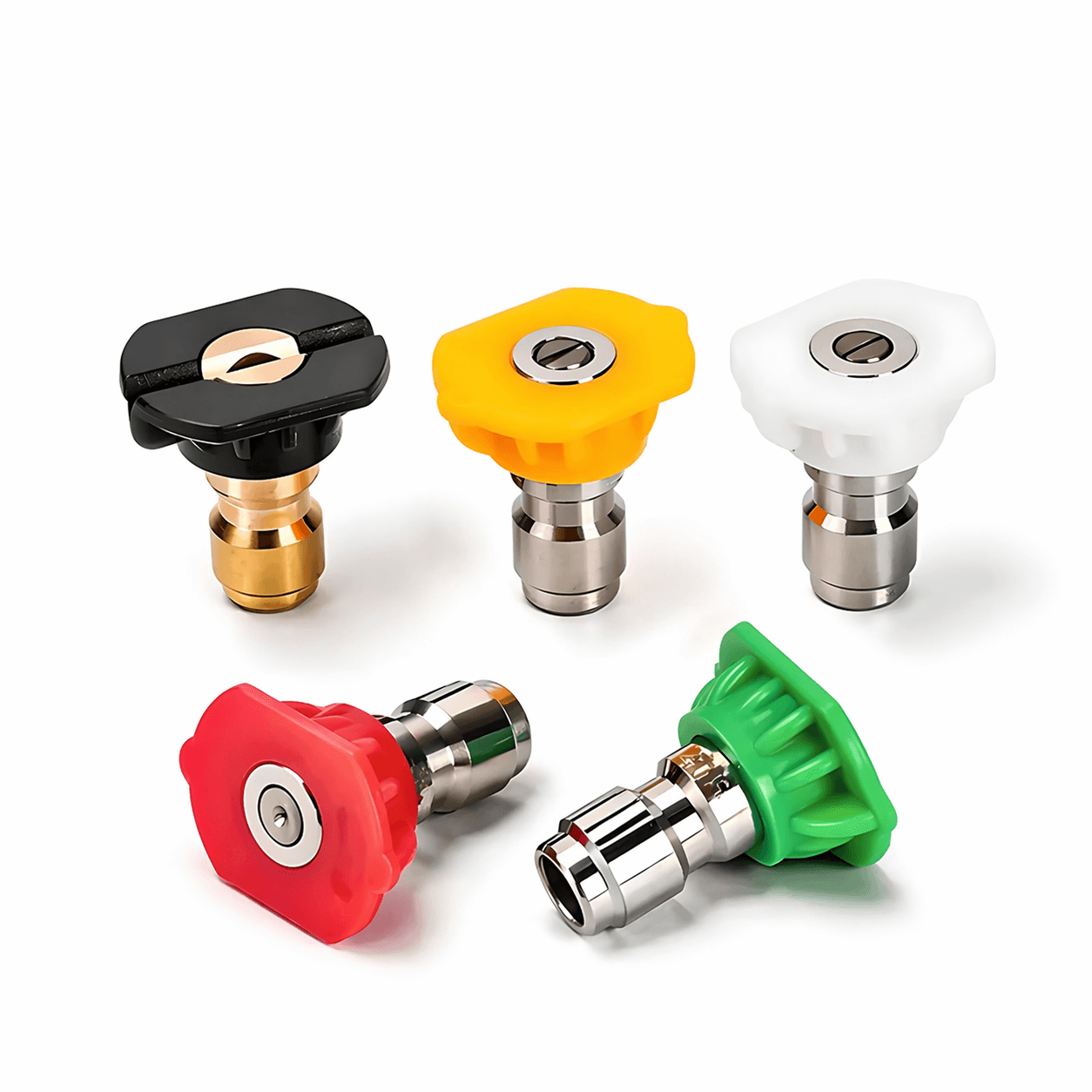 Pressure Washer Spray Nozzle Set Quick Connect High Power Tips Premium Power Wash Attachments