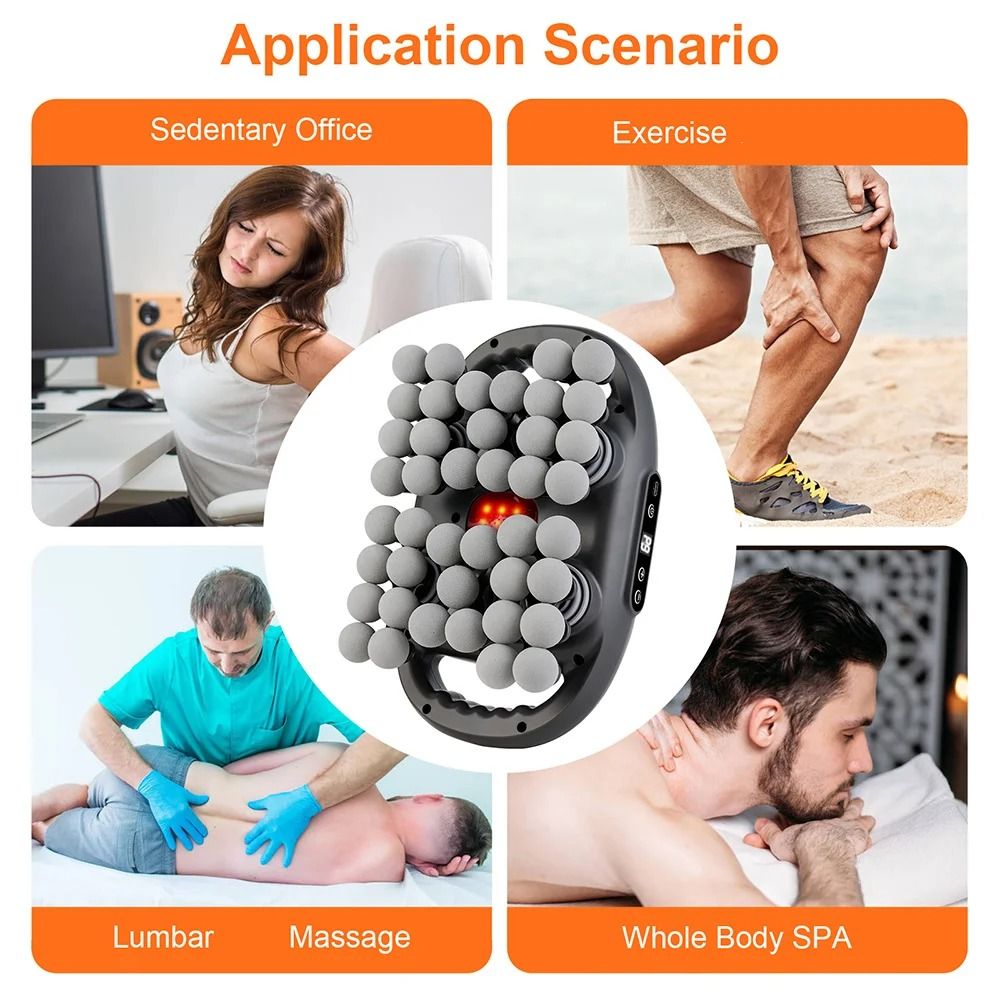 42 Heads Fascia Gun High Frequency Vibration Body Massage Gun Back and Waist Massager Neck Shoulder Massager Muscle