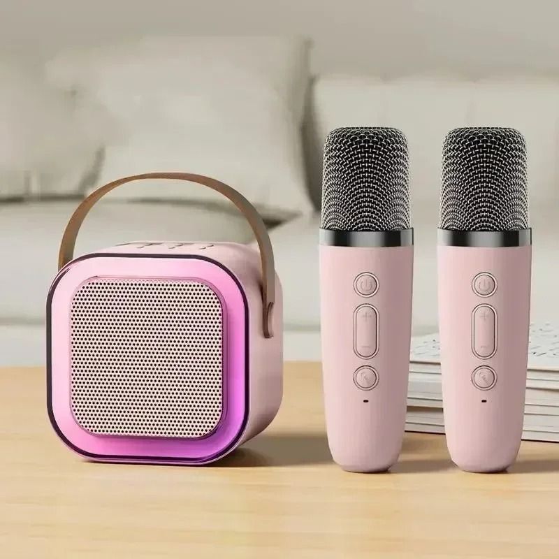 Mini Bluetooth Karaoke Speaker with Microphone and RGB Lights
