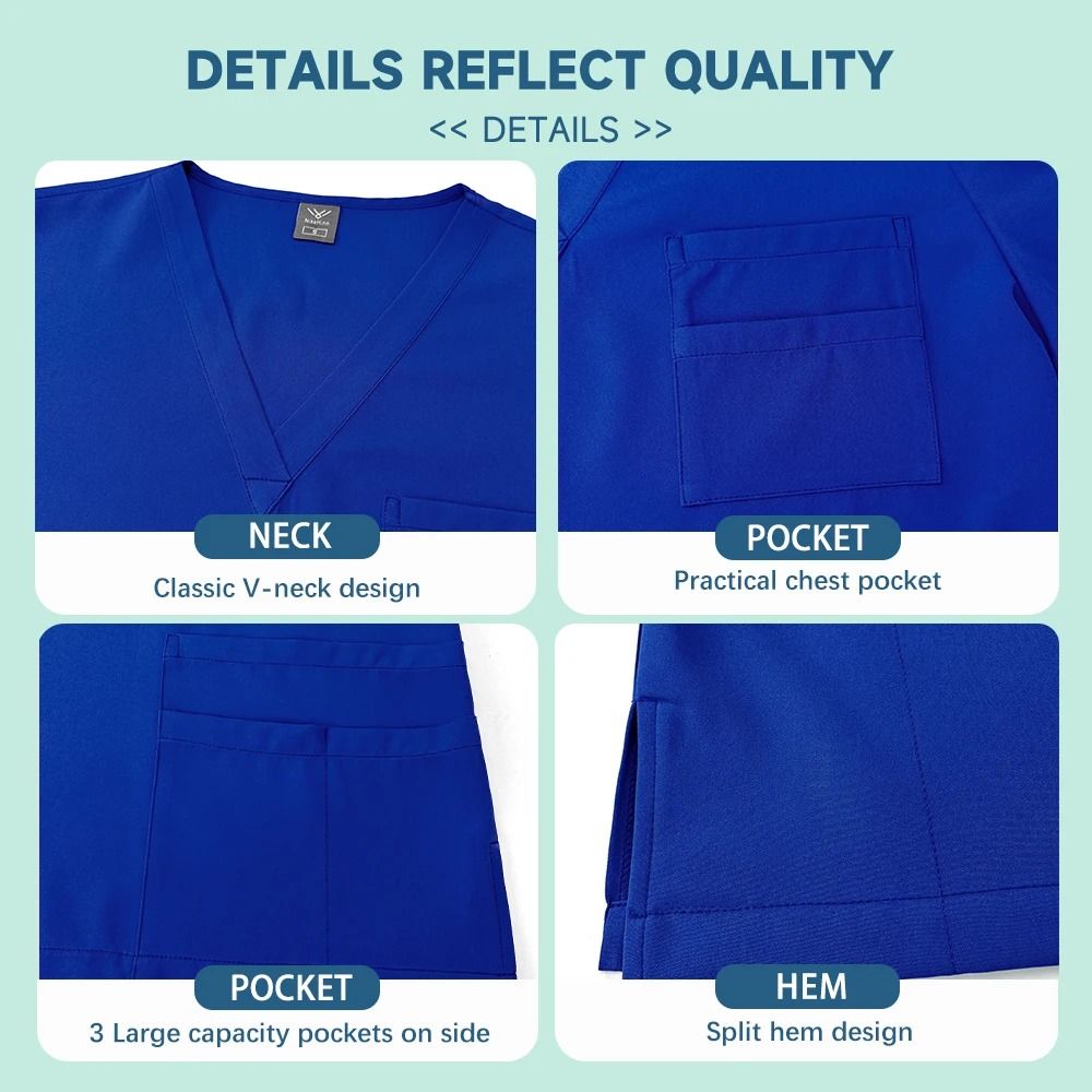 Unisex Medical Scrub Set for Doctors Nurses Dentists and Clinical Professionals