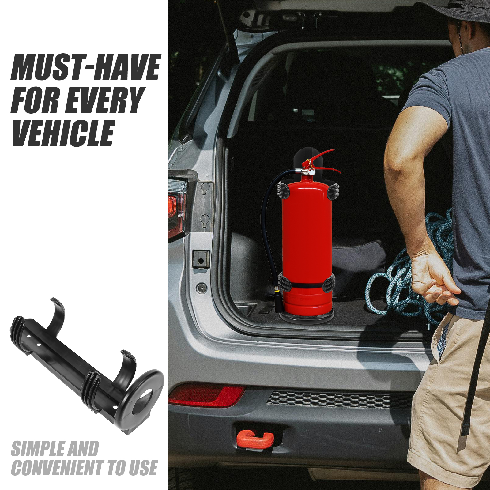 Back Seat Fire Extinguisher Mount for Car Durable Vehicle Safety Bracket