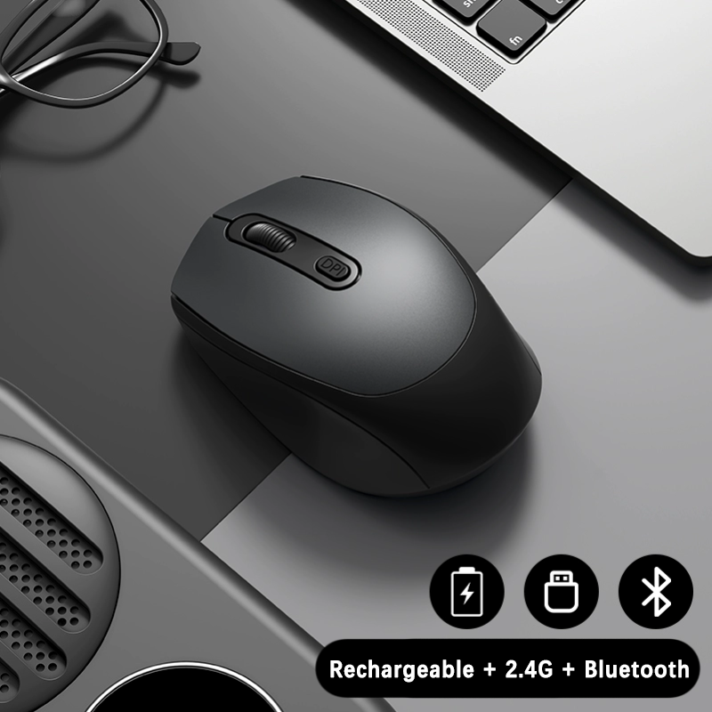 Rechargeable Wireless Gaming Mouse, RGB, Bluetooth Optical Mouse for PC, Laptop, Computer