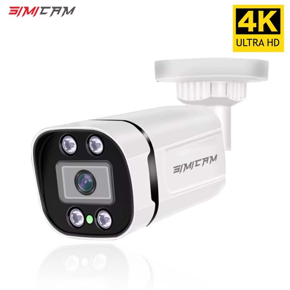 4K POE Security Camera 8MP IP Surveillance Camera with Audio Night Vision ONVIF Waterproof Outdoor CCTV for NVR