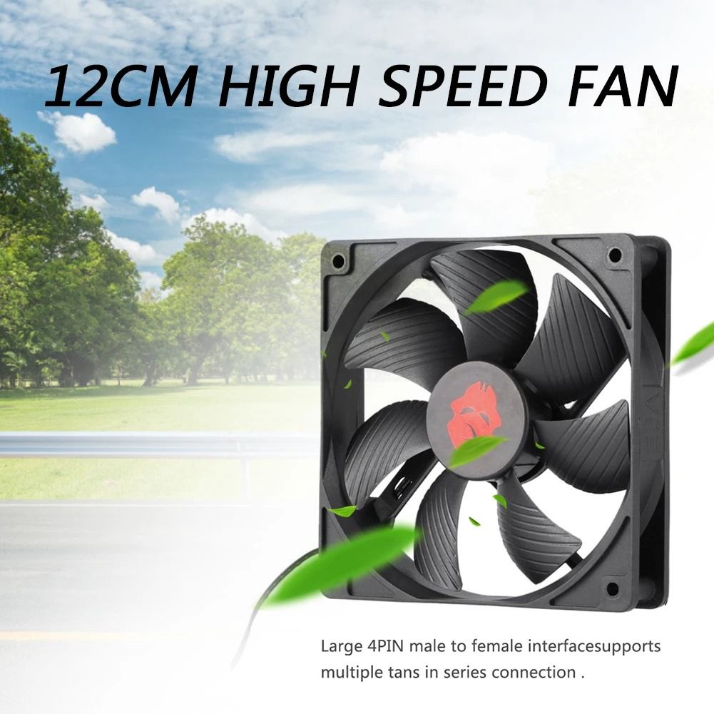 120mm High Speed PC Case Fan Quiet CPU Cooling Fan with Large Airflow