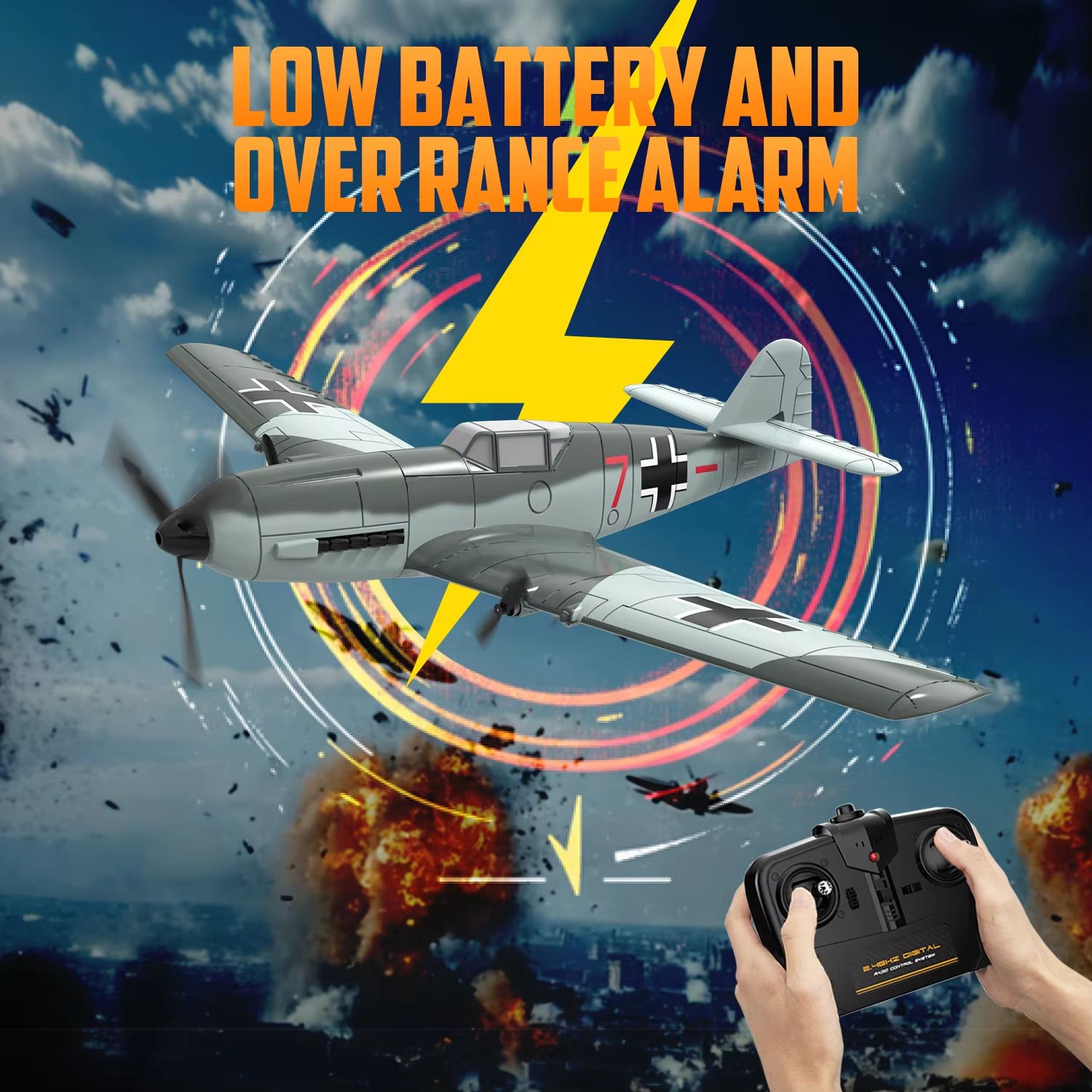 VOLANTEXRC BF109 RC Plane – 2.4G 3CH EPP Glider with 6-Axis Gyro & Smart Balance System