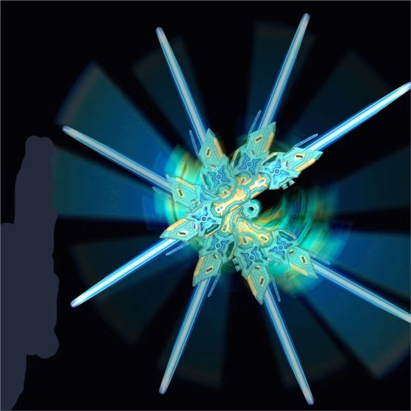 Double-Headed RGB Retractable Light Saber Toy with Sound, USB Rechargeable