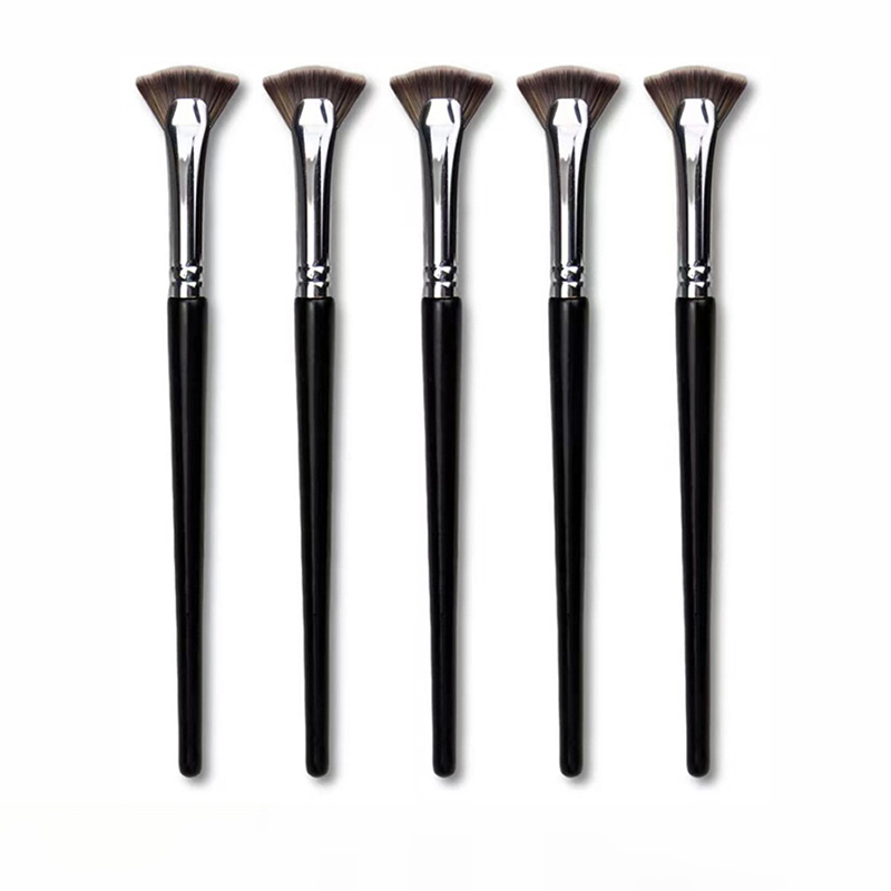 1PCS Fan Shaped Eyelash Brush Professional Makeup Tool, Soft No Shedding Mascara Brush, Highlighter Powder Smudge