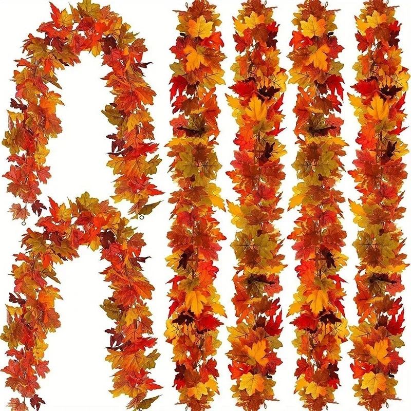 Artificial Maple Leaf Garland Autumn Decor Vine for Seasonal Decoration