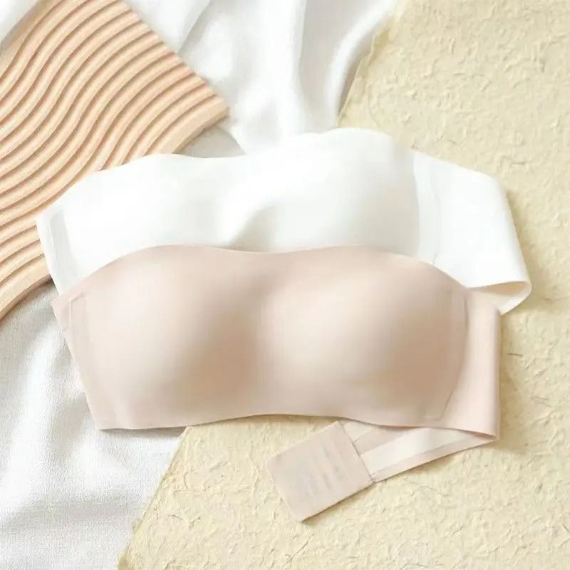SilkStay Seamless Tube Top Bra Invisible Wireless Push Up