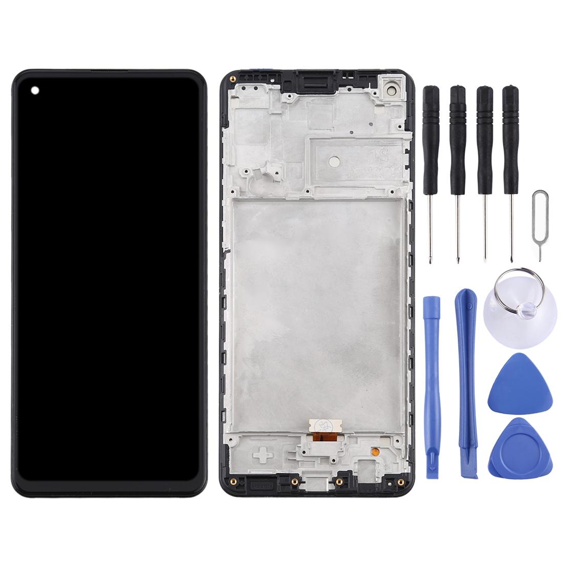 Samsung Galaxy A21s Screen Replacement LCD Digitizer Assembly with Frame Black