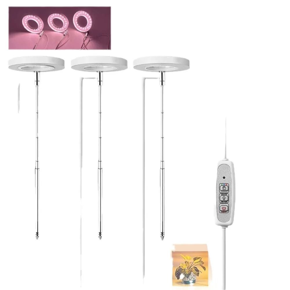 Full Spectrum Indoor Solar LED Grow Light with Four Gear Dimming and Telescopic Floor Stand