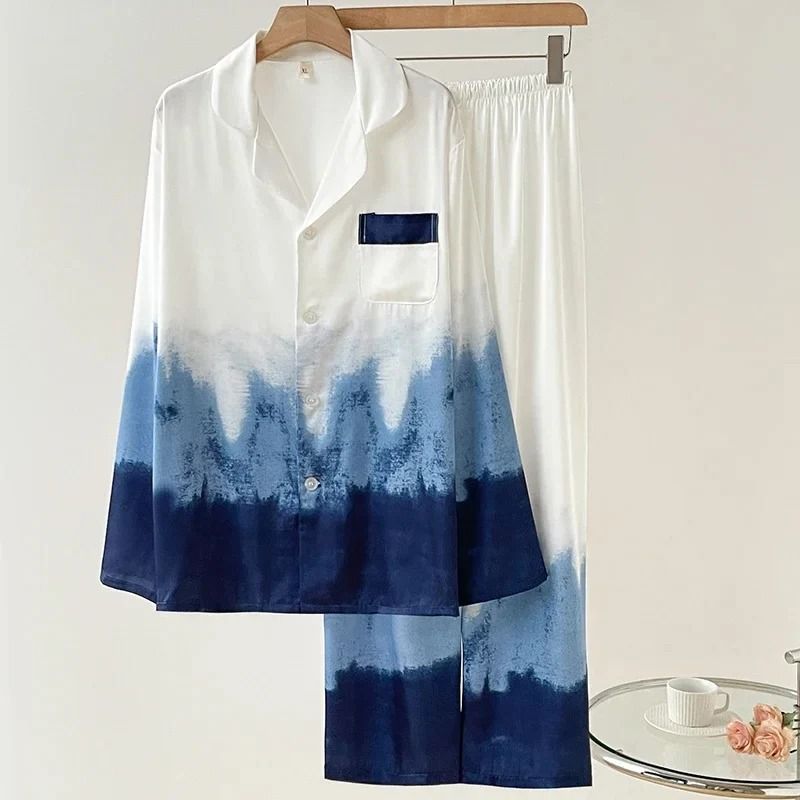 Midnight Silk Luxe Satin Couples Sleepwear
