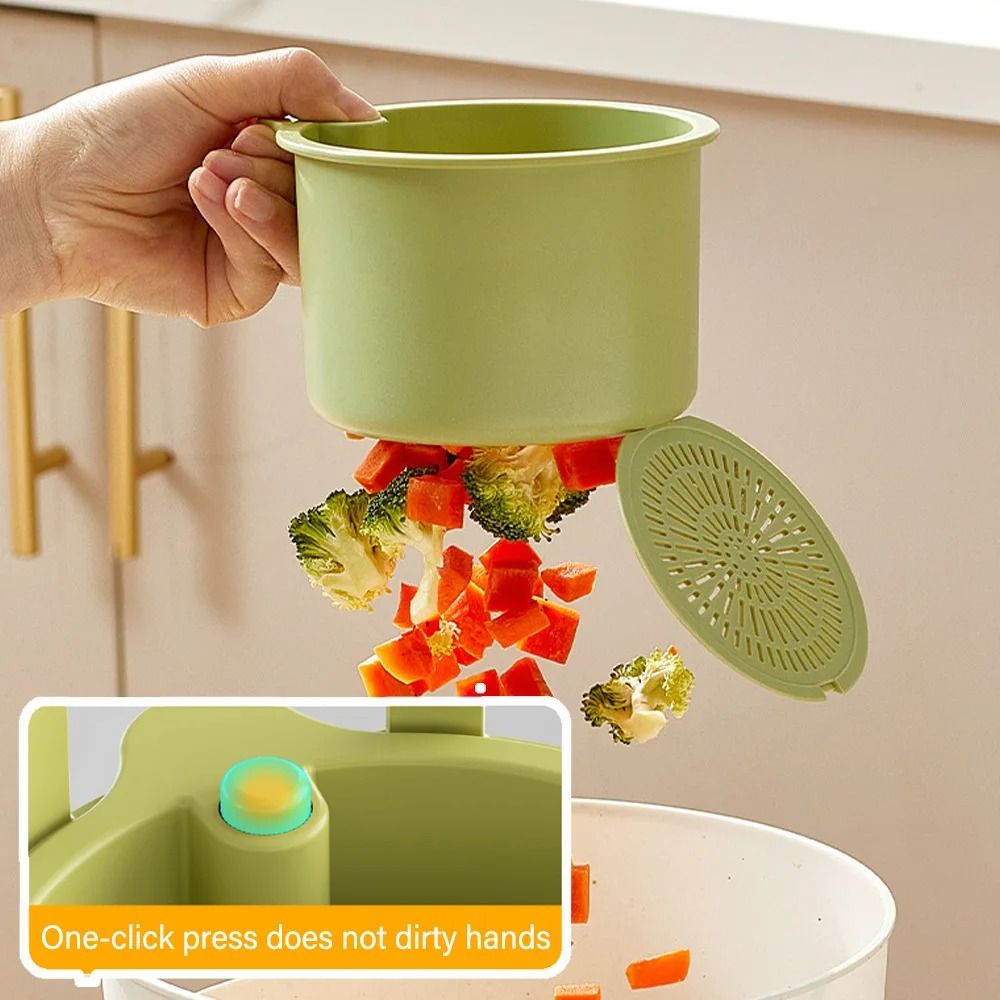 Sink Hanging Strainer Basket with Openable Bottom Cover