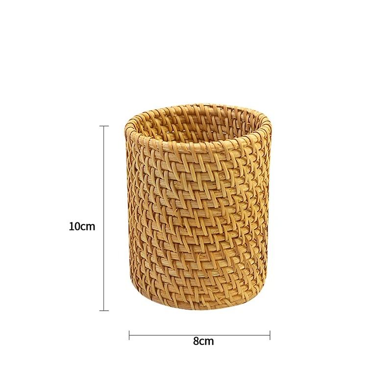 Natural Woven Rattan Vase for Dried Flowers Home Decor