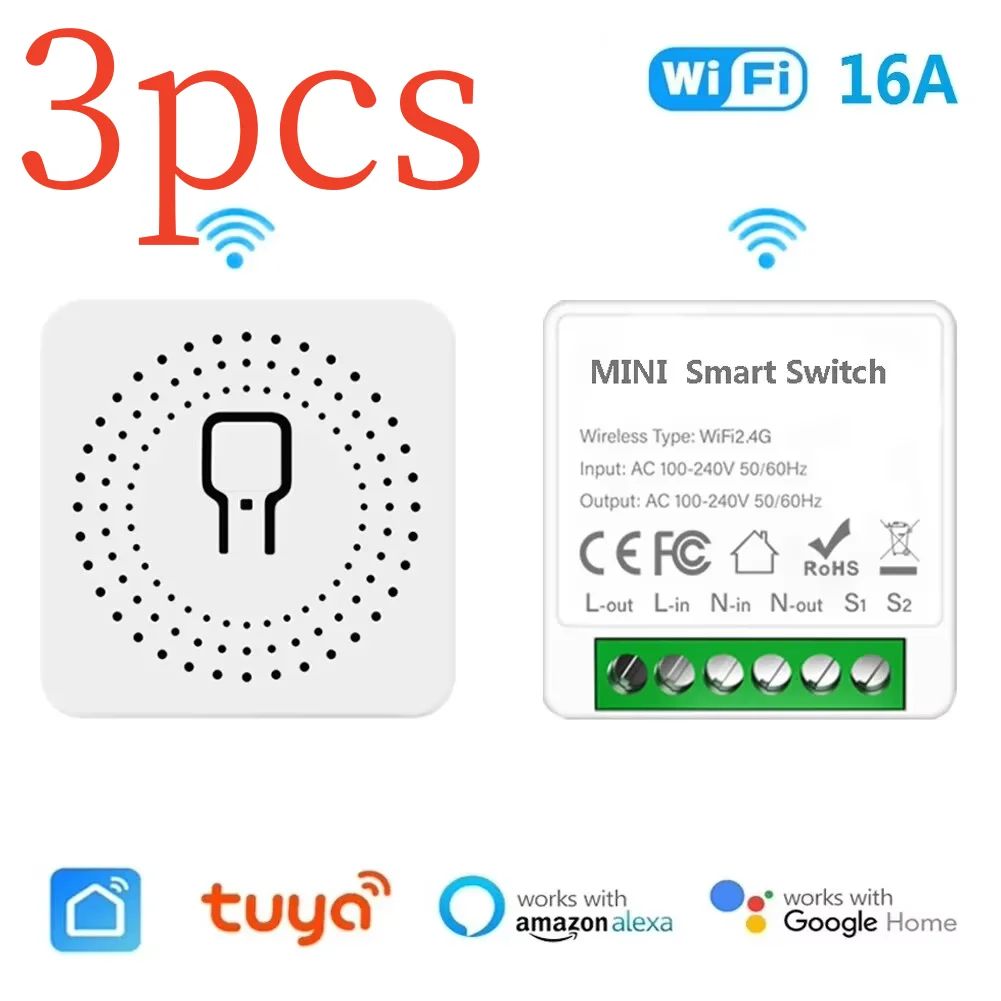 Smart WiFi Mini Circuit Breaker Switch with Alexa & Google Home Control