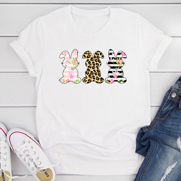 Floral Easter Bunnies T-Shirt