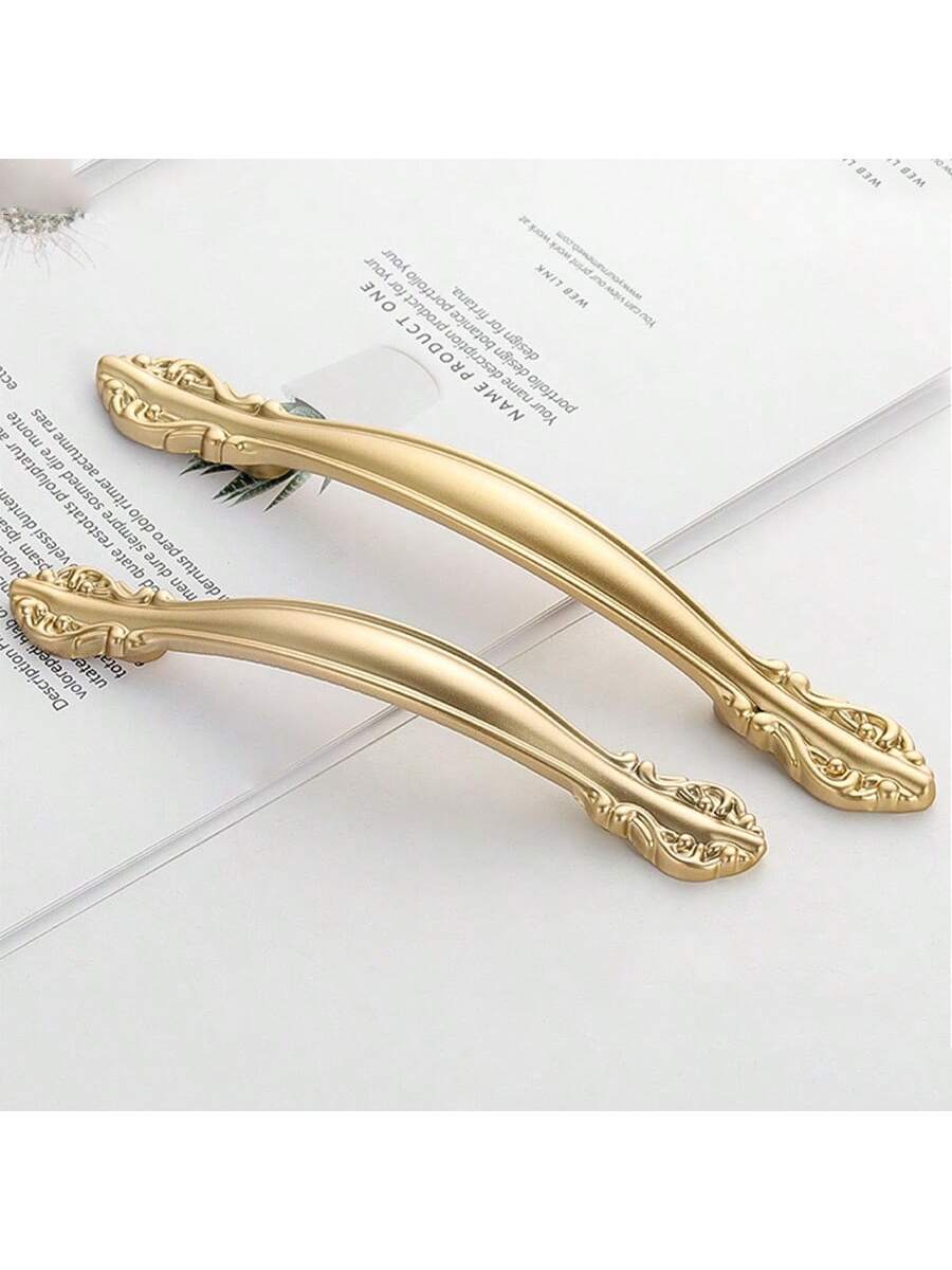 Brushed Gold Cabinet Handles for Modern Drawers and Wardrobes