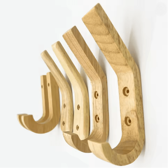 Solid Wood Wall Hook Coat Rack Key and Door Hanger
