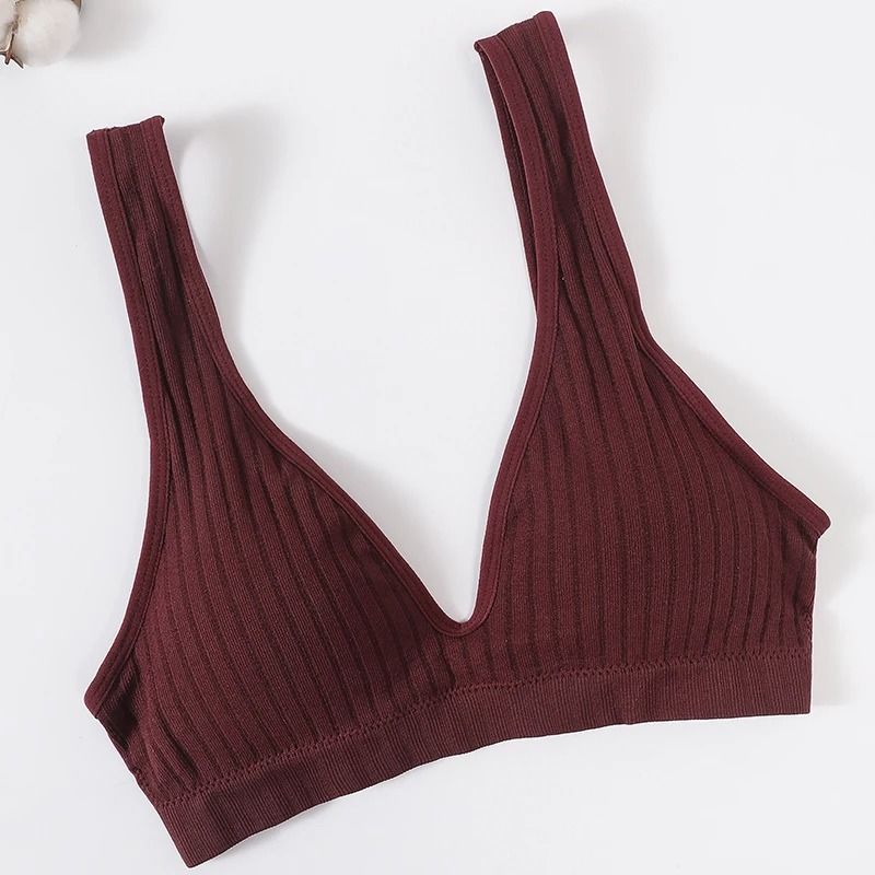 Veloura Seamless Deep V Bra Wire Free Backless Top