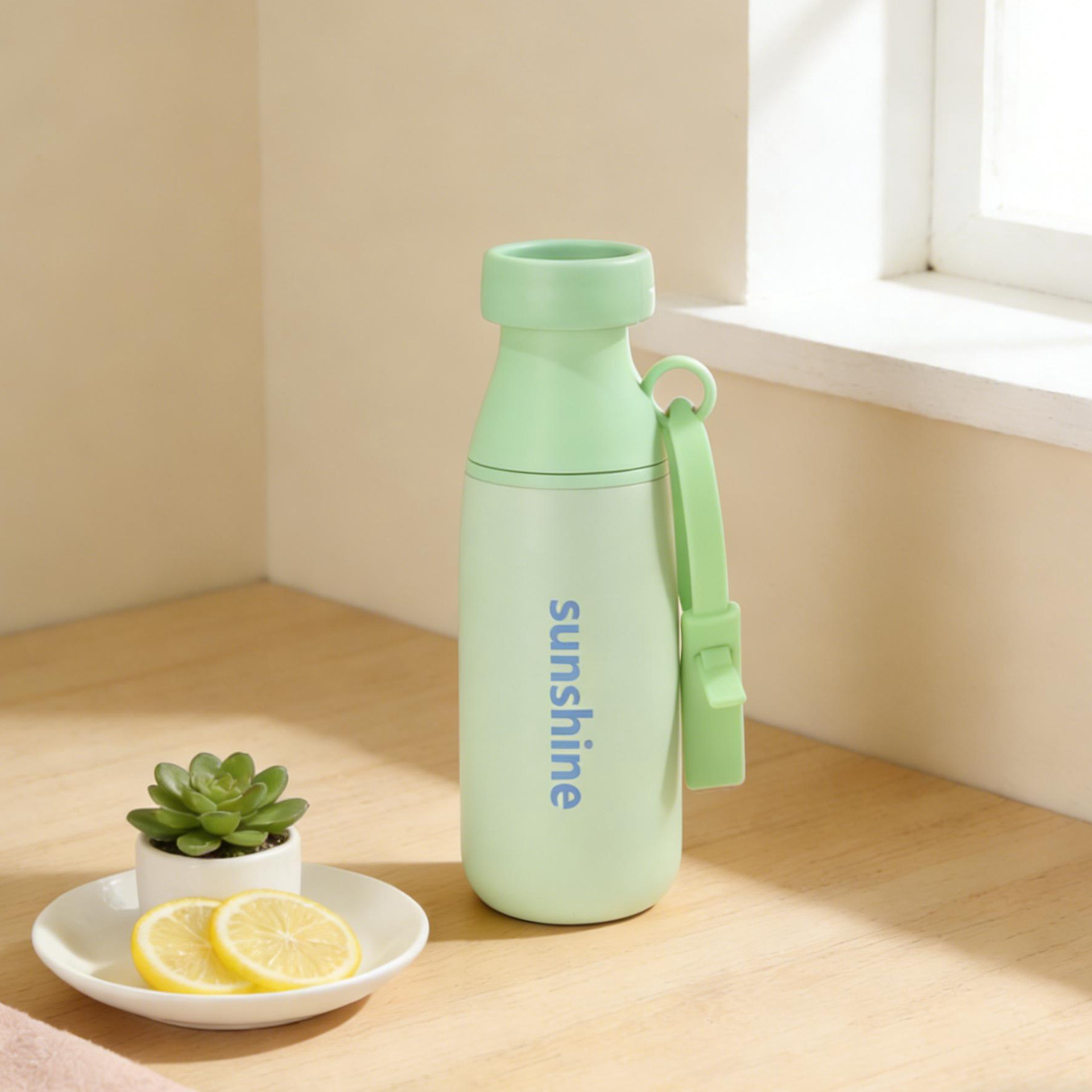 Large Capacity Stainless Steel Insulated Cup with Straw Multi functional Gift Milk Bottle & Water Cup