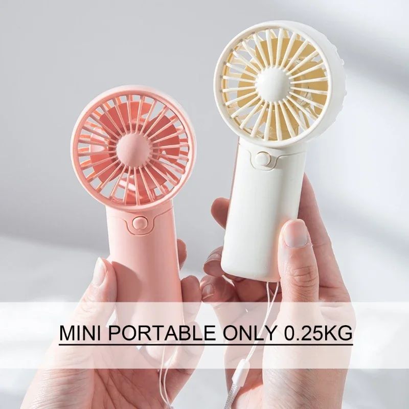 Portable Mini Fan for Travel, Lightweight handheld fan with AAA Battery Power, Pocket-Size Cooling