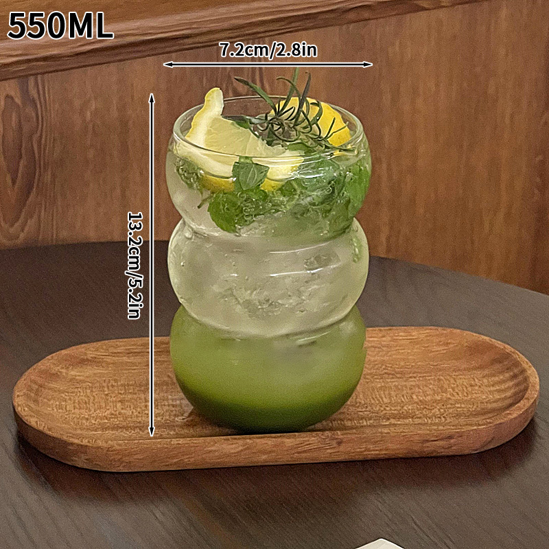 Transparent Juice Milk Coffee Mug, Glass Cup Heat-resistant Tumbler,Rose Glass Cup Drinkware