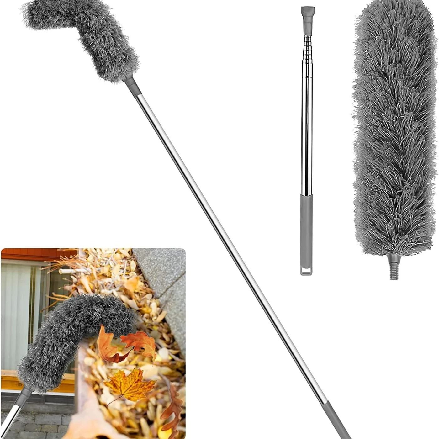 Gutter & Roof Cleaning Brush with Telescopic Rod