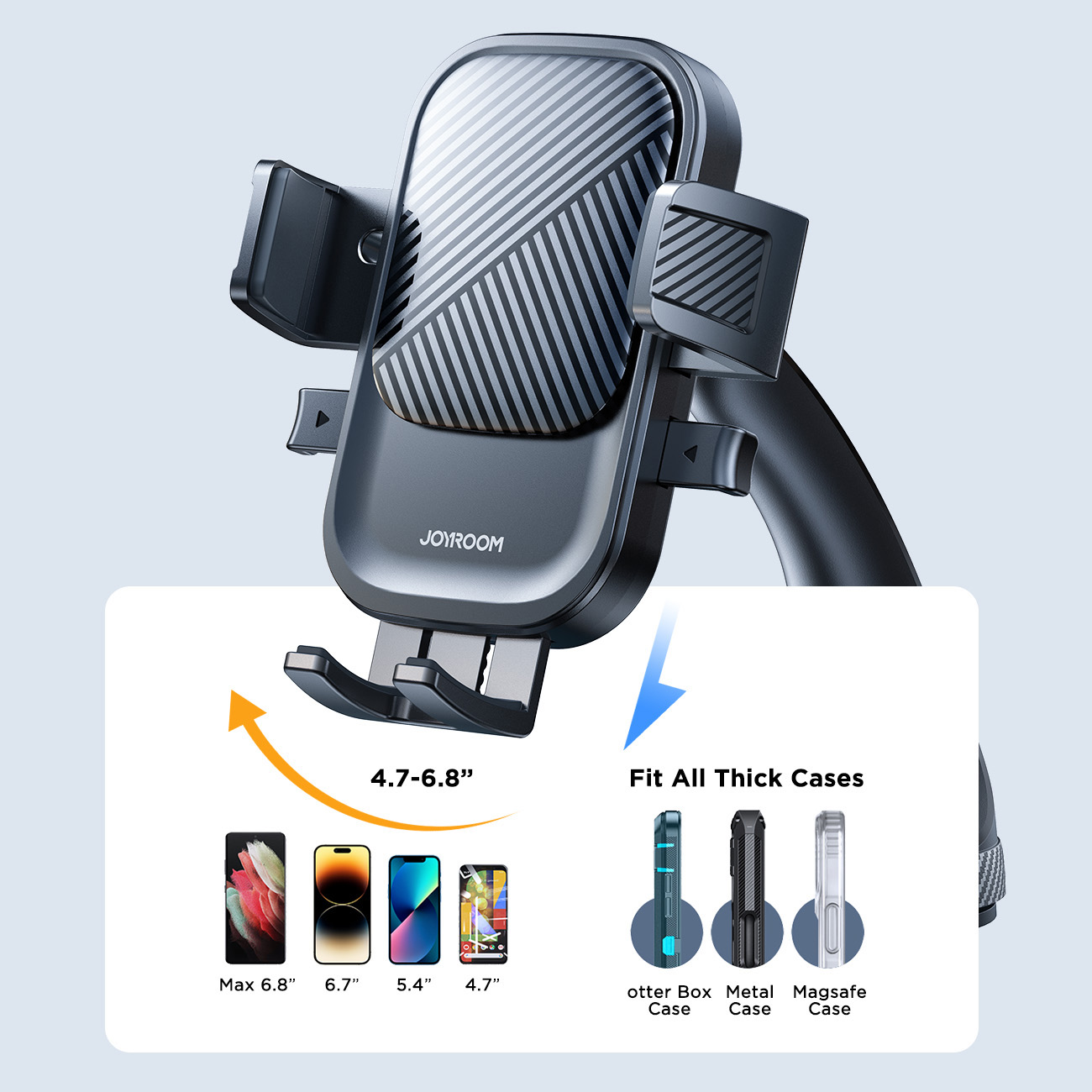 Dashboard Windshield 360 Rotation, Strong Suction Hands Free Cell Phone Mounts, Universal Phone Holder Mount