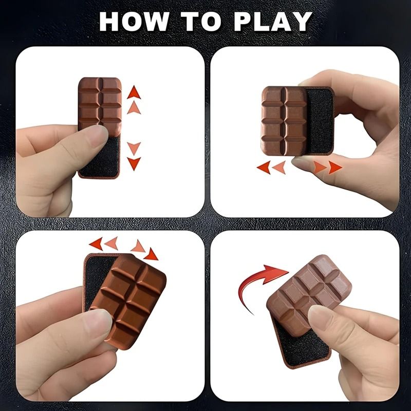 Magnetic Push Card Fidget Slider Chocolate Style Stress Relief EDC Toy