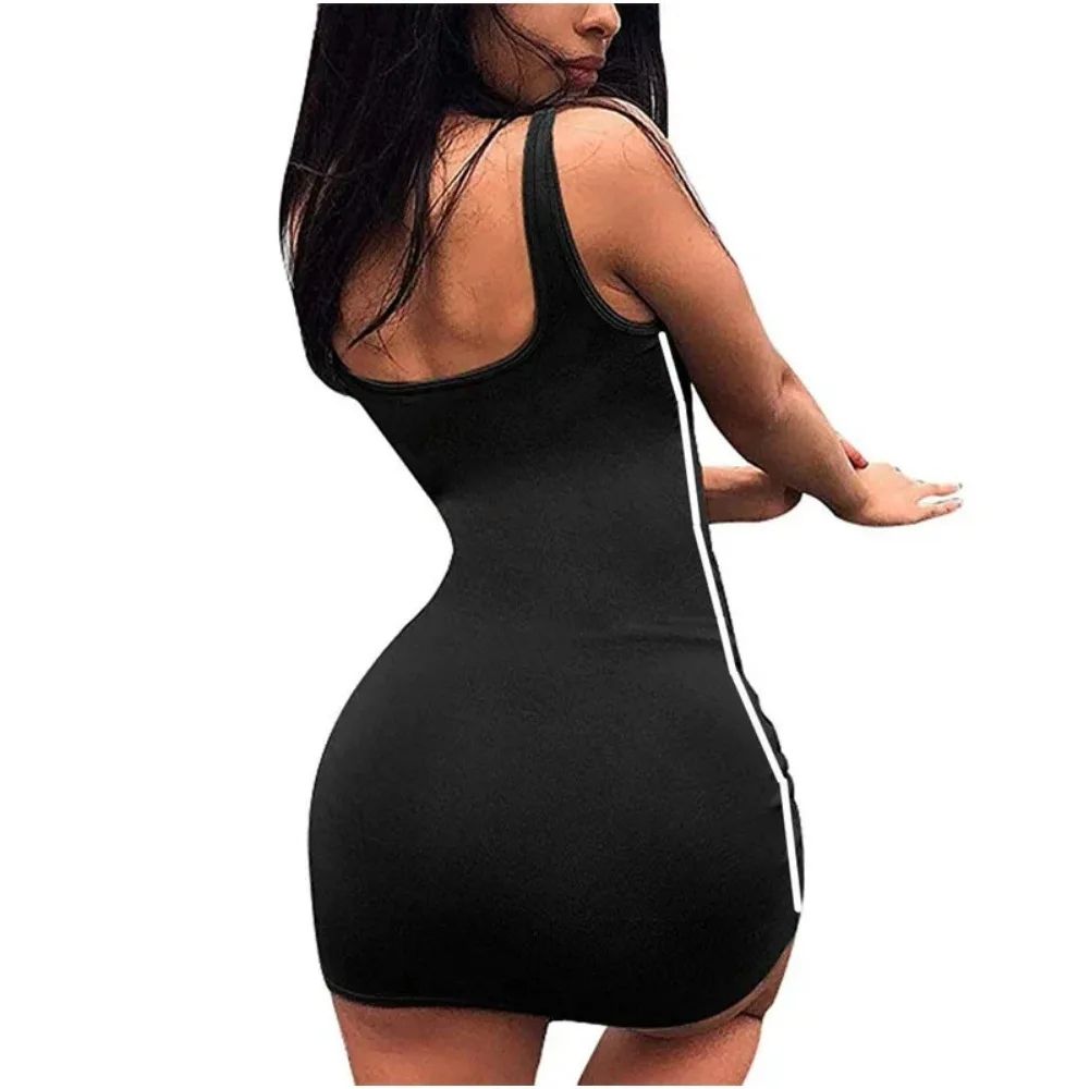 Summer Bodycon Spaghetti Strap Dress – Slim Fit Casual Sleeveless Sheath
