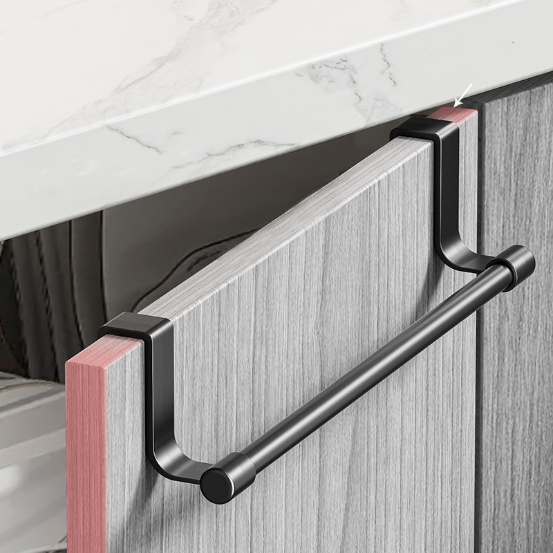 Punch-Free Door Hanging Towel Rack Steel Metal Wire Towel Storage