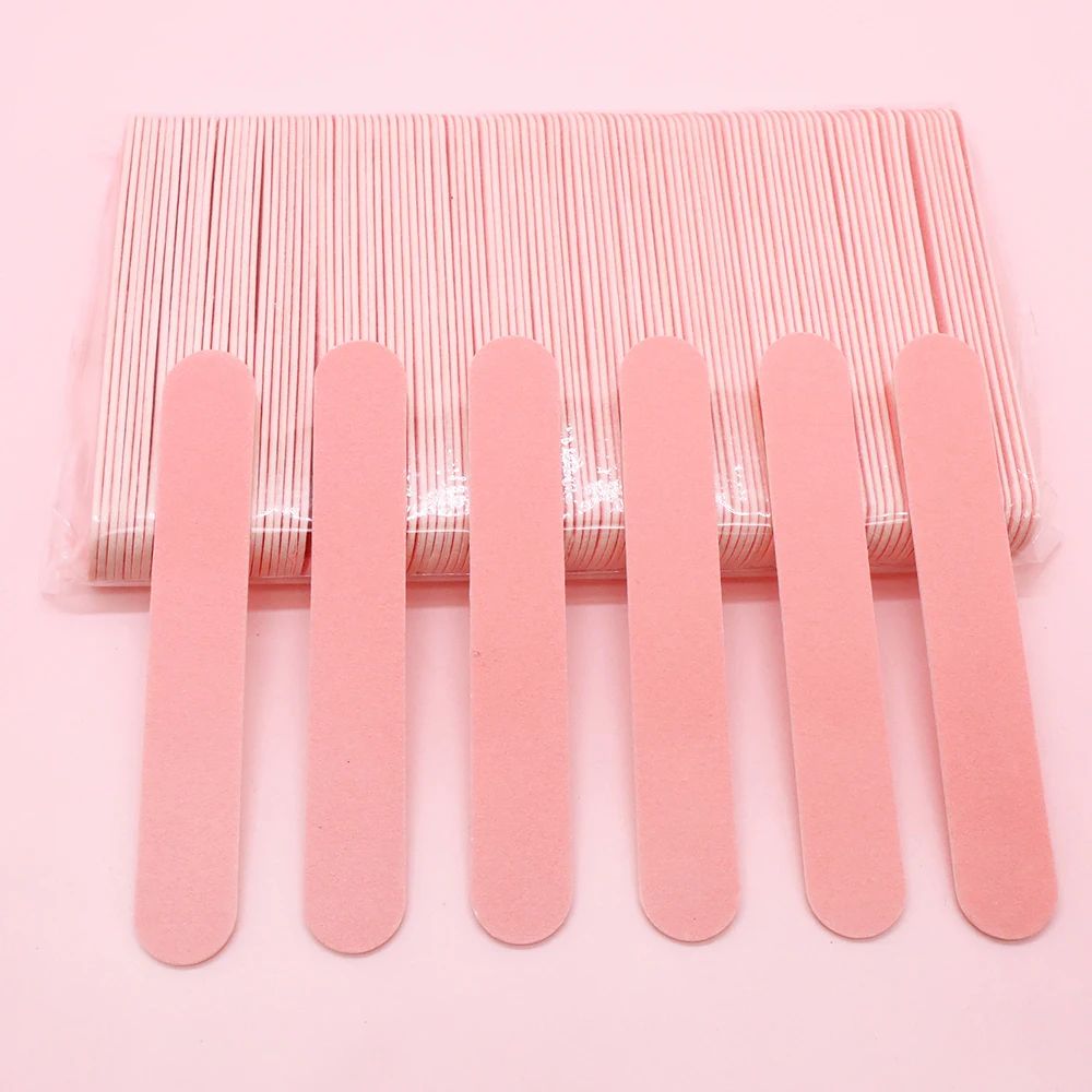 Wooden Nail Files Professional Manicure Nail Buffer Sticks 100 Pack