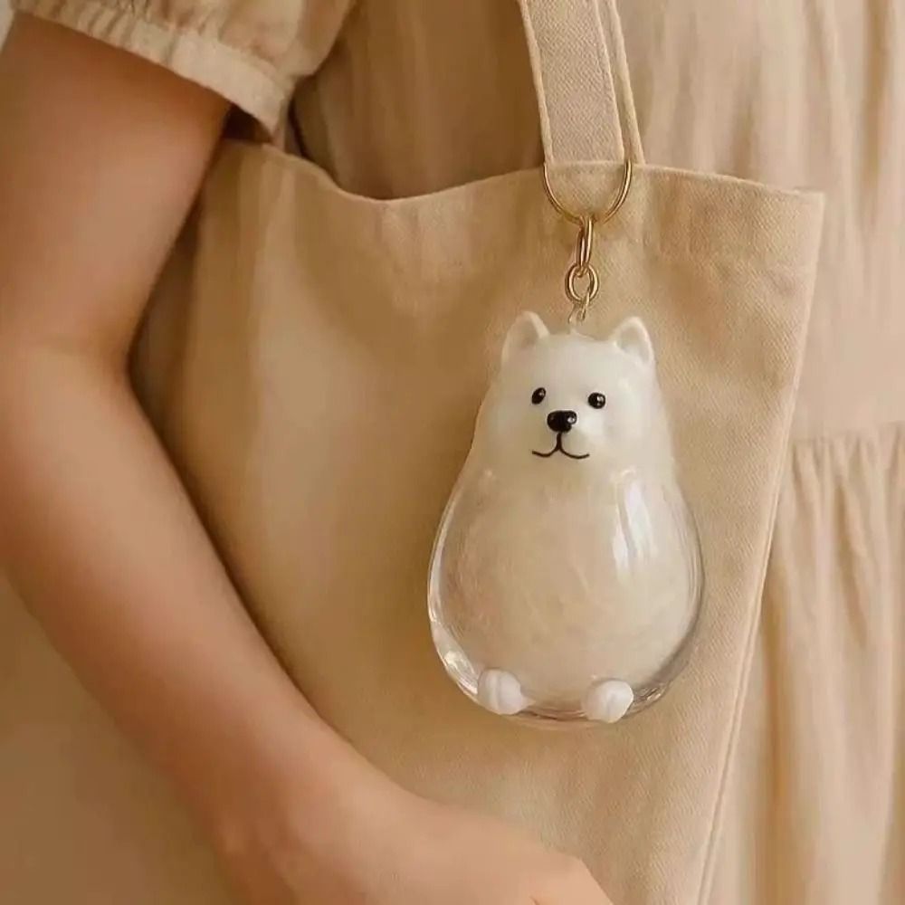Cartoon Puppy Hair Keepsake Keychain